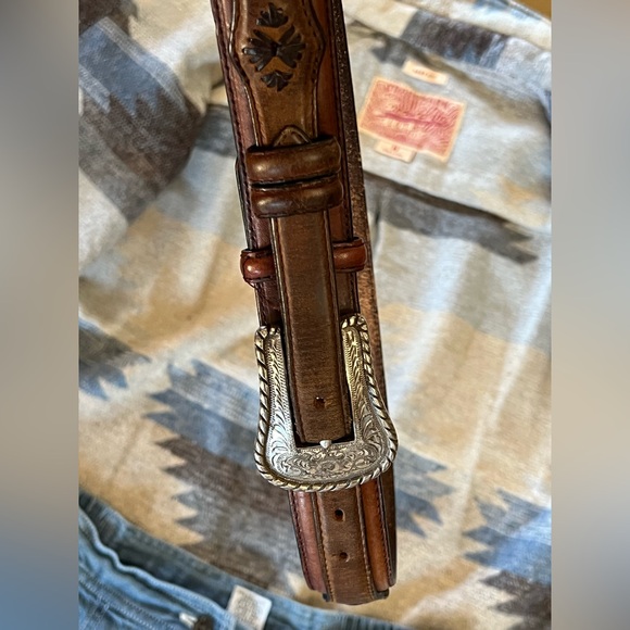 Vintage Justin Top Grain Western Belt